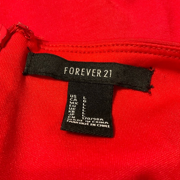 Forever 21 Large Red Midi Dress - Picture 5 of 5